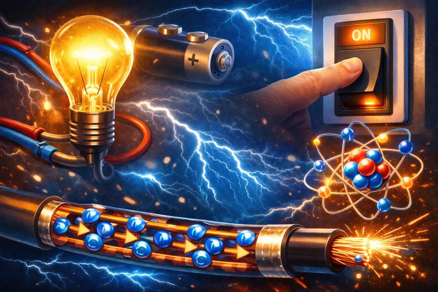 Prąd elektryczny — ruch ładunków elektrycznych